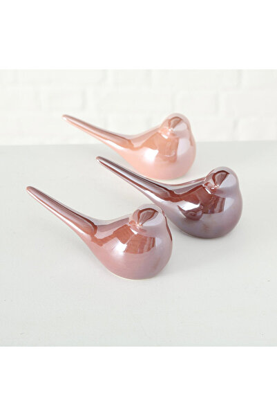 Homelux Bird decoration, 16x6x8 cm, porcelain, rose quartz