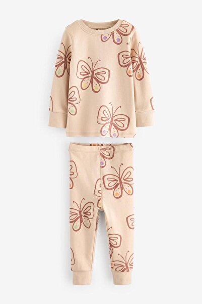 Lolliboomkids Girls' New Season 100% Cotton Combed Beautiful Butterfly Luck Themed Elastic Leg Pajamas Set
