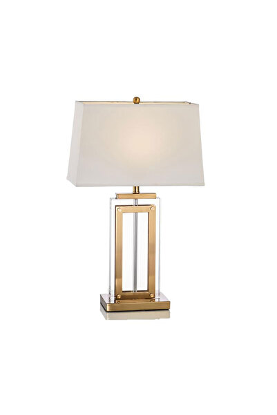 Homelux Veioza tower, 38x62 cm, e27, 40 w, metal/crystal, bronze/white