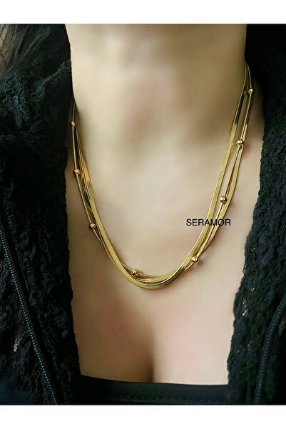 SERAMOR قلادة زوجين من الفولاذ المقاوم للصدأ مع سلسلة إيطالية ودوريكا مكونة م...