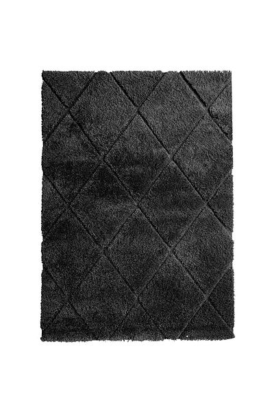 Homelux Courtney Carpet, Shaggy, Rectangular, 80x150, Ben Ourain Type, Dark Grey, Polypropylene