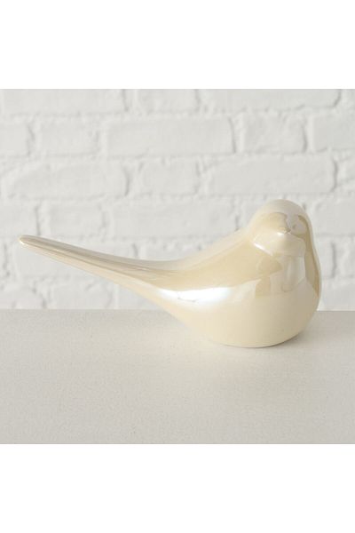 Homelux Decor pasăre, 16x7x8 cm, porțelan, crem