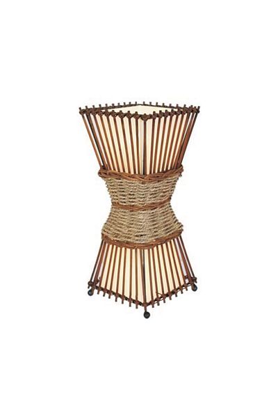 Homelux Veioza bamboo, 15x15x35 cm, 2xe14, 40 w, bamboo/metal, brown