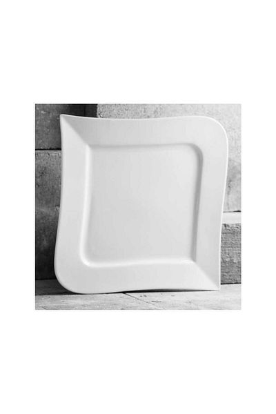 Homelux Farfurie de Servire, Patrata, Portelan, Alb, 31 Cm, Fala