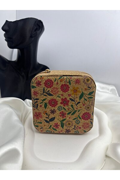Yıldız Accessory Tarz Seyahat Boy Çiçek Desenli Takı Kutusu Çanta İçi