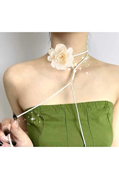 Bacoss Choker Necklace Linen Rose Design (Bc-1149)