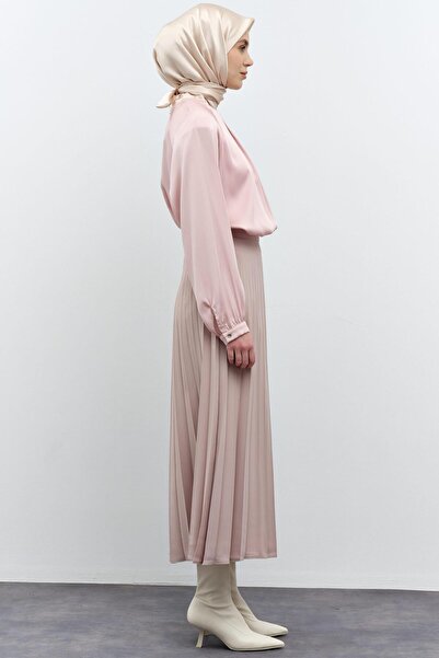 Tuğba Plisoley Etek - Bej