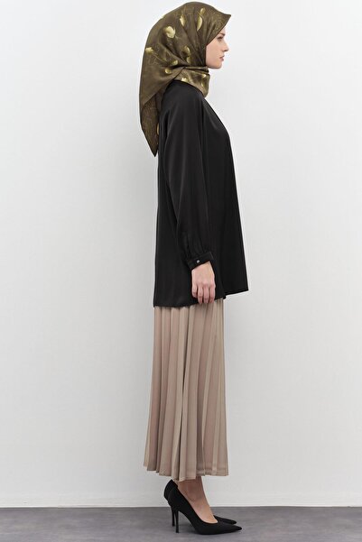 Tuğba Plisoley Etek - Camel