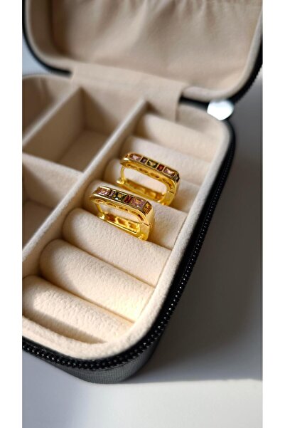 VOBEEYKU أقراط مربعة من حجر الزركون الملون