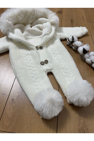 UmBaby Furry Knitwear Baby Romper - Welsoft Lined