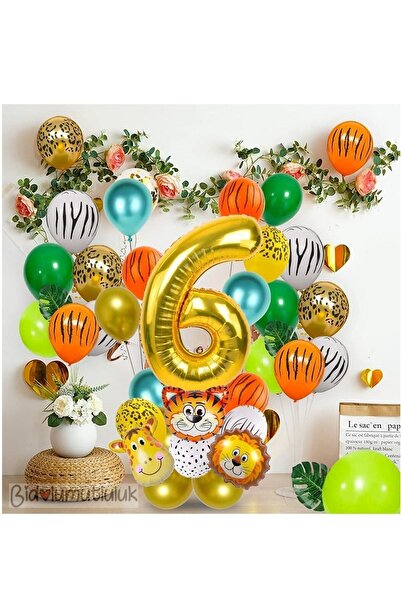 BİDOLUMUTLULUK Safari Temalı Balon Dogum Günü Konsepti