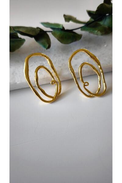 VOBEEYKU نموذج كبير ملفوفة أقراط الذهب