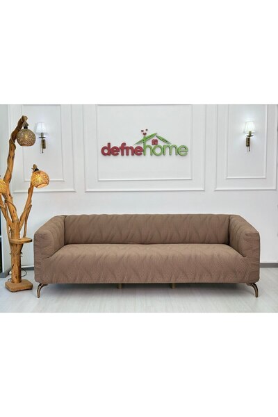 Defne Home Kalın Krokan Lastikli 3311 Lastikli Kanepe Koltuk Örtüsü < Çekyat Örtüsü < Koltuk Örtüsü Kahverengi