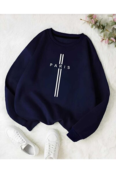 KOZİA OUTDOORS malkoçbey paris κάθετη στάμπα υπερμεγέθη unisex μπλουζάκι μπλο...