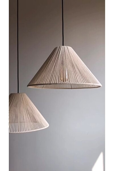 luminart makrome avize el yapımIı dogal rafya avize rattan avize 45CM ÇAPINDADIR