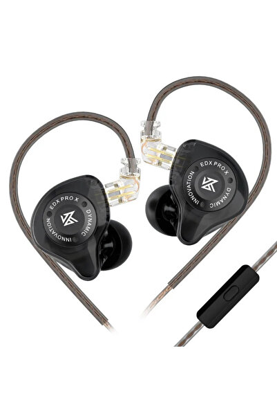 sipariş vakti KZ EDX PRO X 1DD 10mm Dinamik Sürücü Kulak Içi Kulaklık Mikrofonlu