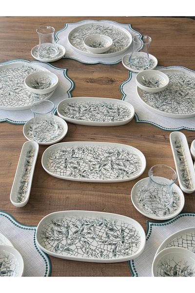 Meri Ev Gereçleri Toledo Brown Set 6 Persons 37 Pieces