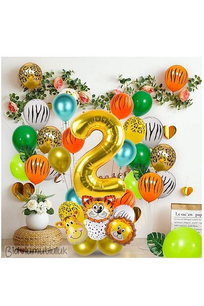 BİDOLUMUTLULUK Safari Themed Balloon Birthday Concept