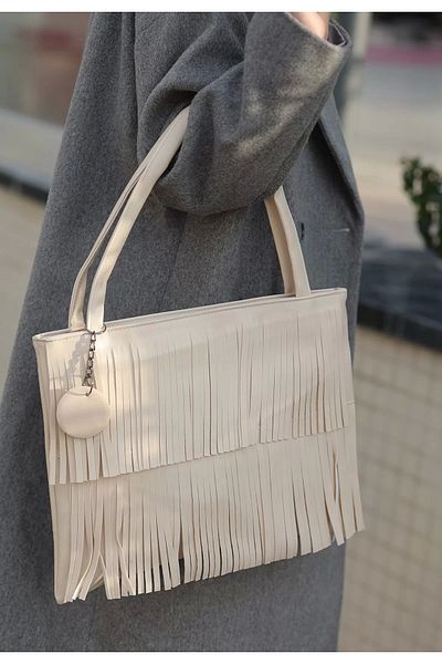 KAZAX Zoey Beige Leather Handbag