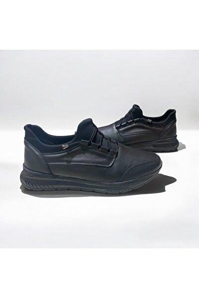 RESTFULL %100 Hakiki Deri Bağcıksız Lastikli Özel Tasarım deri ayakkabı