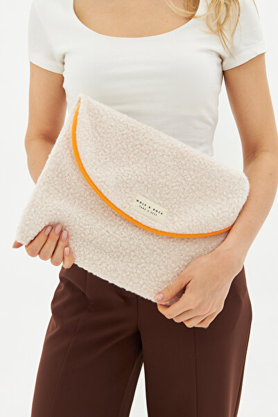 WOLF & ROCK Husă pentru tabletă/notebook Teddy Orange Piping 13''-14''