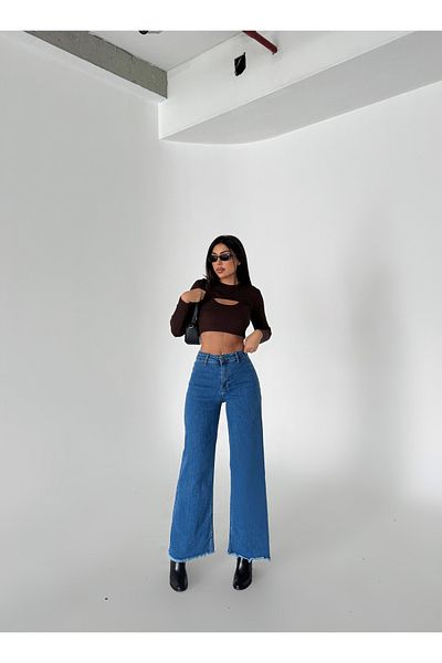 Butik ДАМСКИ СИНИ ДЪНКИ ОТ ЛИКРА