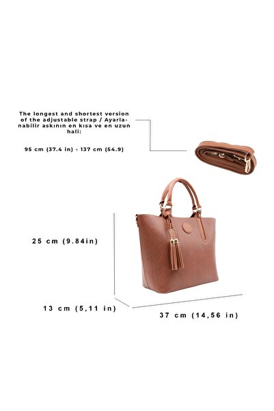 gio&mi Emma Women's Tan Wide Zippered Hand and Shoulder Bag