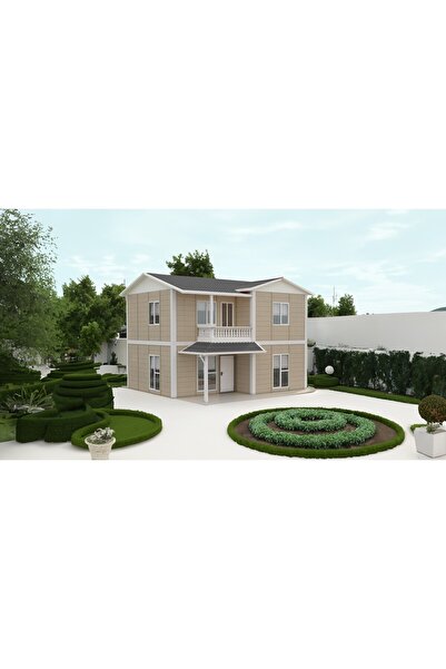 Sismik Prefabrik Çelik Yapı 100 m2 Prefabrik Ev Çift Katlı