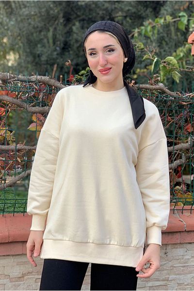 Moda Rosa 25K4437 - Beige - Three Thread Raised Basic Sweat