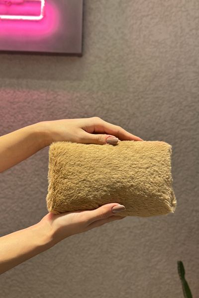 PREGIO Women's Plush Soft Fabric Makeup Bag