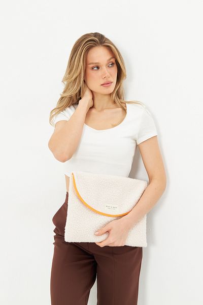 WOLF & ROCK Θήκη για tablet/Notebook Teddy Orange Piping 13''-14''