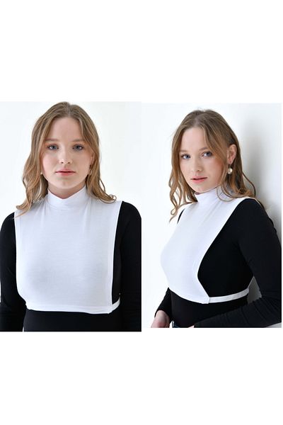 mirach Μισό ζιβάγκο - Εύκαμπτο, Lycra Plus Size Body Σετ 2 Πακέτο Αμάνικο γιακά λαιμού