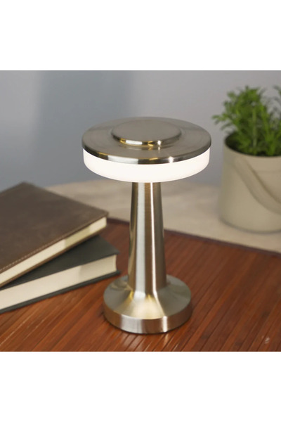Decorative Metal  Wireless Desk Lamp Led Touch Rechargeable Dimmable