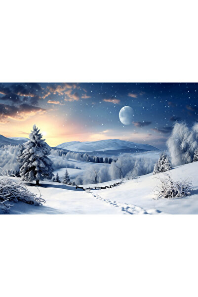 Aden KIŞ TEMALI MANZARA KANVAS TABLO