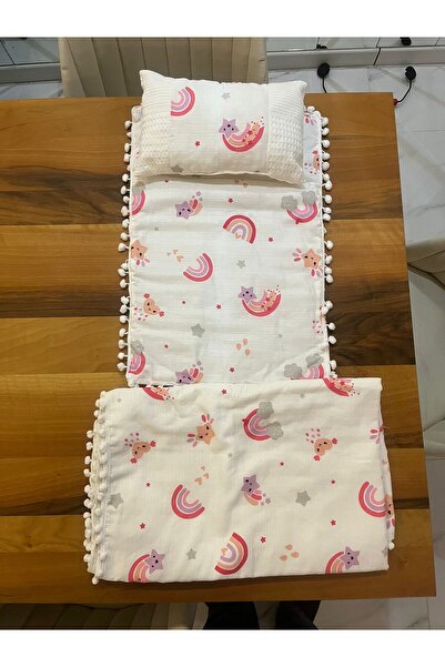 Magicway 3-Piece Baby Muslin Set with Blanket, Cushion, Baby Pillow, Newborn,...