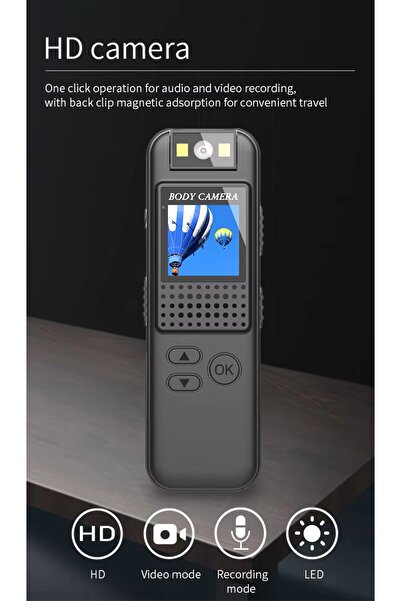 Hesapli Alisveris Mini Kamera 1.4 İnç HD 1080P Güvenlik İçin Taşınabilir Vücu...