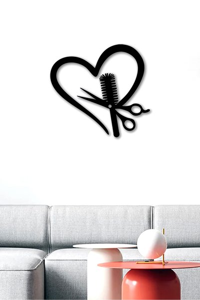 To Design Lab Coafor - Tablou decorativ cu inimioare cu tematică de frizerie