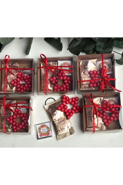 teknotrust Özel Kutusunda Yılbaşı Hediyelik Anahtarlık & Kahve & Çikolata Set...