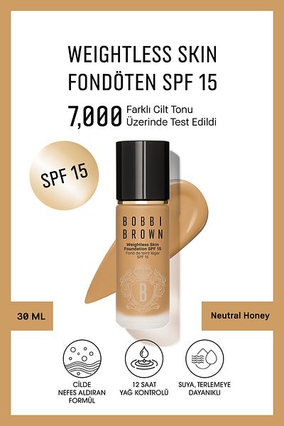 BOBBI BROWN Moisturizing Foundation with Spf15 30 ml Intensive and Light Formula - Neutral Honey Passi.4859