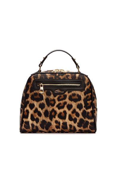 gio&mi Leopard Patterned Neyva Hand and Shoulder Bag