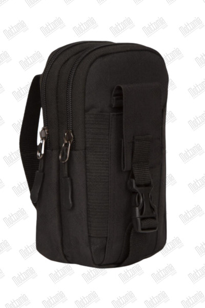 mottomia Unisex Μαύρη θήκη τακτικής ζώνης Εξωτερική τσάντα τακτικής με θήκη τηλεφώνου (18x11cm)