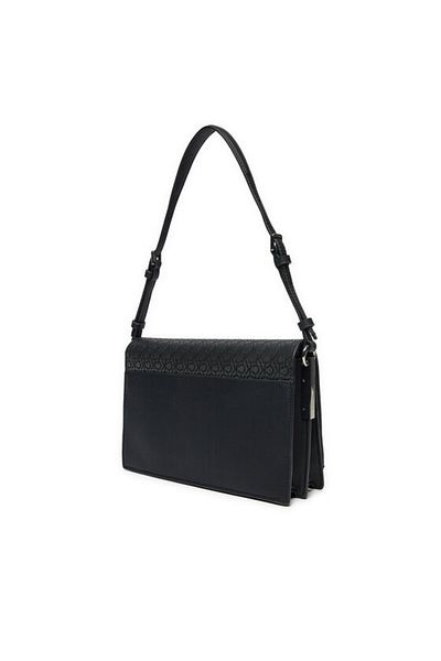 Calvin Klein Dámská značková přezka s nastavitelným popruhem Černá taška přes rameno K60K 613139 -0Gj