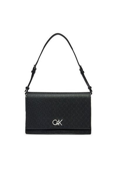Calvin Klein Dámská značková přezka s nastavitelným popruhem Černá taška přes rameno K60K 613139 -0Gj