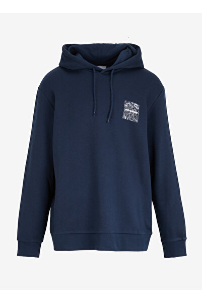 Jack & Jones Kapüşon Yaka Lacivert Erkek Sweatshırt 12256813_JJLINER SWEAT HOOD