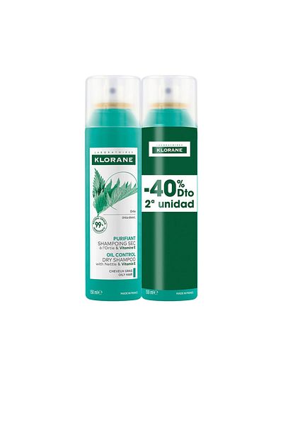 Klorane A La Netiga Talgregulierendes Trockenshampoo Für Fettiges Haar, Packung 2 X Klorane 150 ml