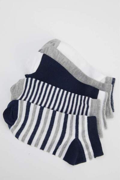 DeFacto New Season Boy's 5-Piece Cotton Striped Booties Socks