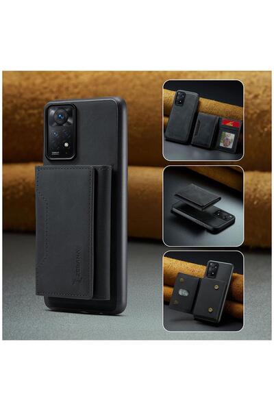 Zebana Xiaomi Redmi Note 11 Pro Uyumlu Kılıf 2in1 Elite Class Cüzdanlı Deri K...