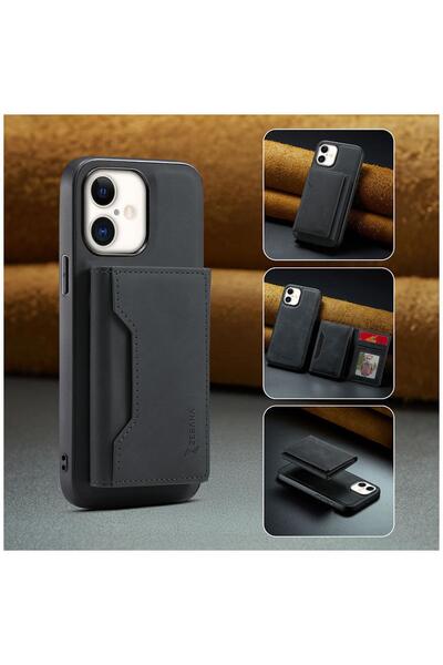 Zebana Apple iPhone 16 Plus Uyumlu Kılıf Zebana 2in1 Elite Class Cüzdanlı Der...