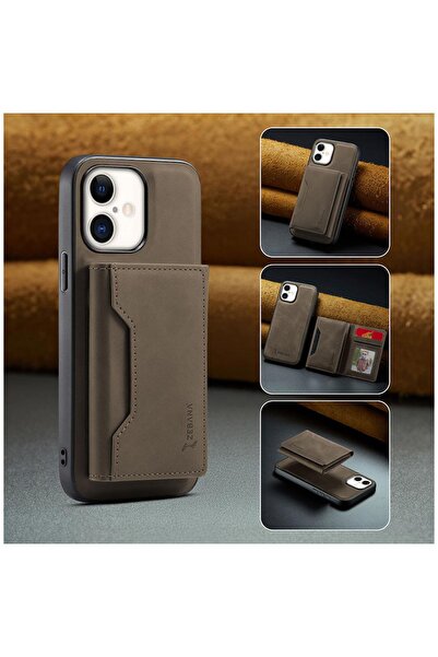 Zebana Apple iPhone 16 Uyumlu Kılıf Zebana 2in1 Elite Class Cüzdanlı Deri Kıl...
