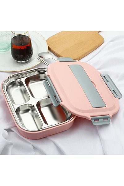 COOYA Large Capacity Lunch Box, Stainless Steel Bento Box with Insulated Bag, Suitable for Microwave